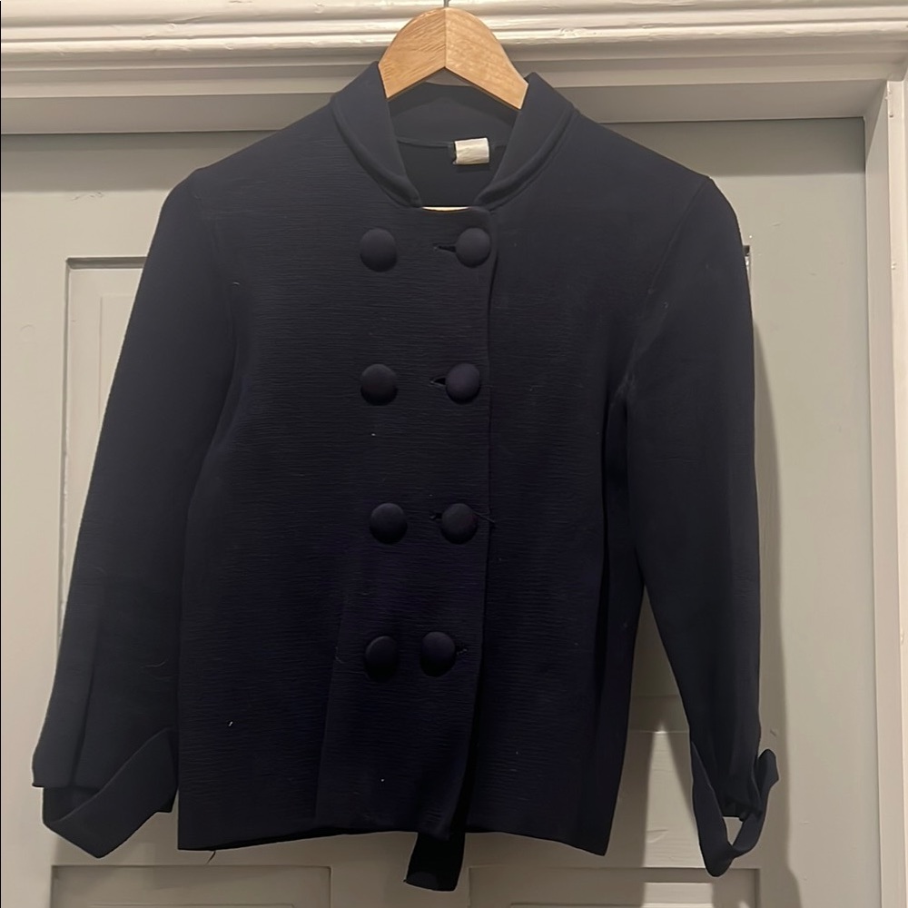 ✨ Vintage J. Crew Cropped Blue Blazer | 100% Cotton | Minimalist & Chic ✨
